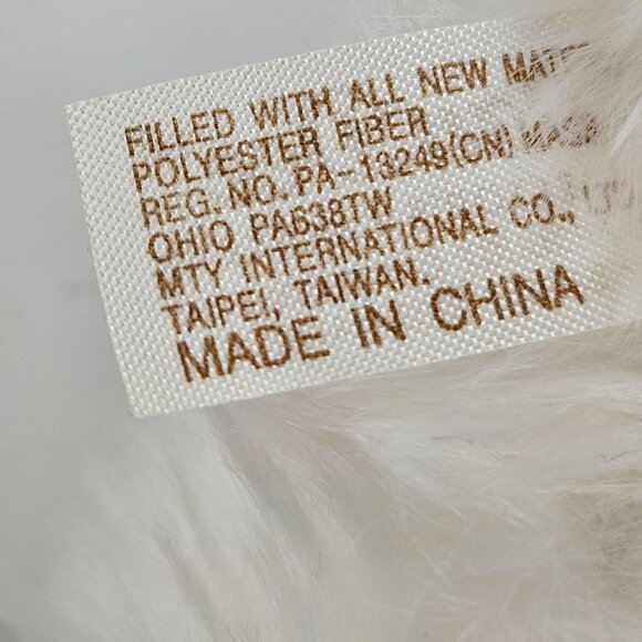 DanDee Plush Puppy Dog White Red Ribbon Valentine's Day Gift Stuffed Animal Toy - Picture 8 of 10